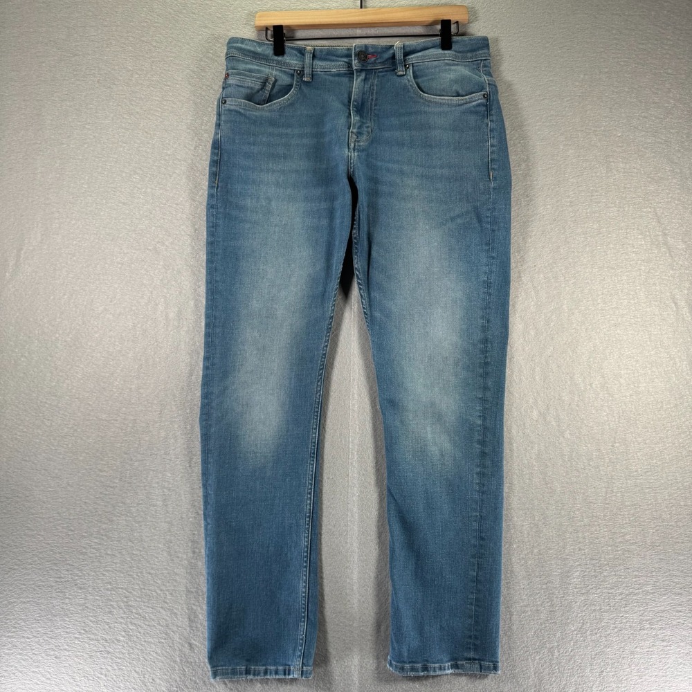 Lee Cooper Harry Jeans Mens 32 Blue Medium Wash Mid‎ Waist Comfort Slim Denim
